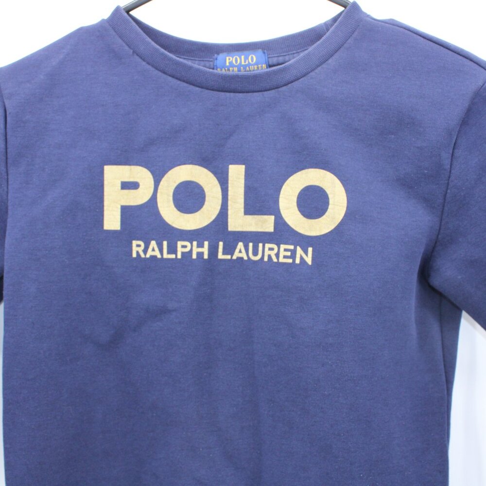 Polo Ralph Lauren Youth 7 Navy Blue Sweatshirt (with defect) - Picture 3 of 9